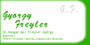 gyorgy freyler business card